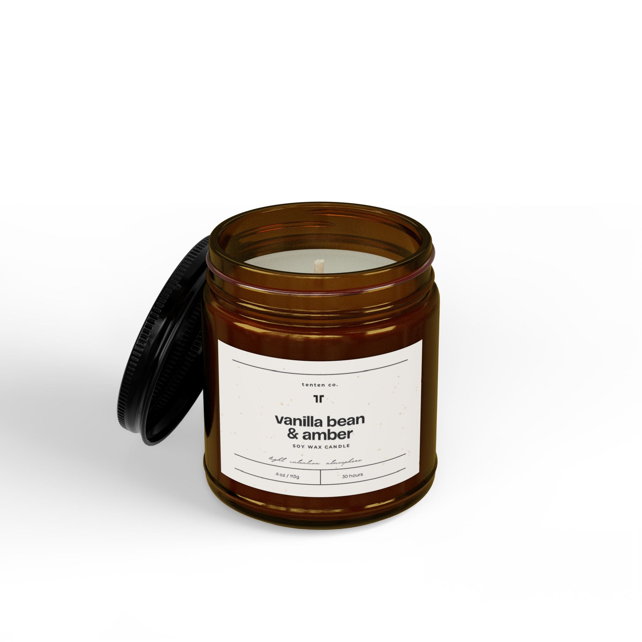 Vanilla Bean & Amber   Scented Soy Candle  (4oz & 9oz)