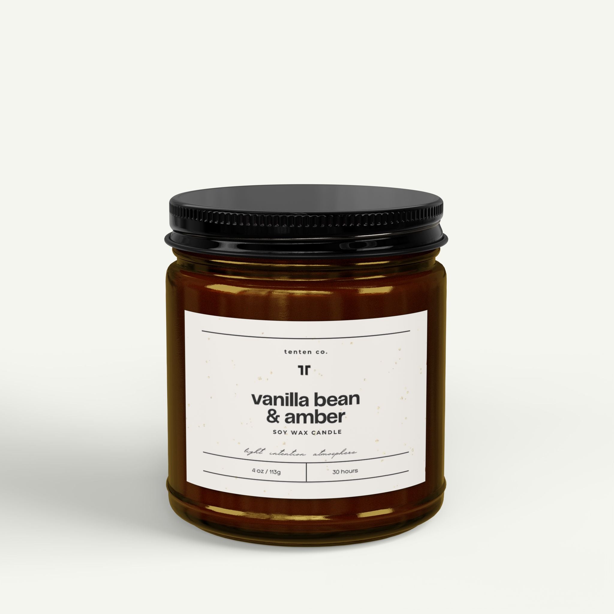 Vanilla Bean & Amber   Scented Soy Candle  (4oz & 9oz)